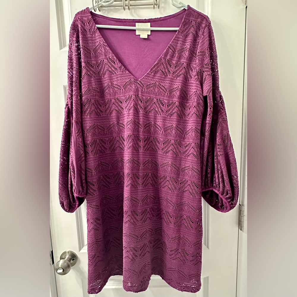 Maeve purple long sleeve dress